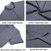 imageCOOFANDY Mens Henley Shirt Short Sleeve Casual Summer Beach Hippie TShirts Lightweight Vacation TopsDark Heather Blue