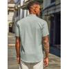 imageCOOFANDY Mens Henley Shirt Short Sleeve Casual Summer Beach Hippie TShirts Lightweight Vacation TopsLight Green