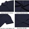 imageCOOFANDY Mens Henley Shirt Short Sleeve Casual Summer Beach Hippie TShirts Lightweight Vacation TopsNavy Blue