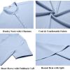 imageCOOFANDY Mens Henley Shirt Short Sleeve Casual Summer Beach Hippie TShirts Lightweight Vacation TopsSolid Light Blue