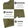 imageCOOFANDY Mens Henley Shirts Short Sleeve Casual Summer Basic Tee Solid Button TShirtsArmy Green