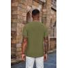 imageCOOFANDY Mens Henley Shirts Short Sleeve Casual Summer Basic Tee Solid Button TShirtsArmy Green