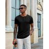 imageCOOFANDY Mens Henley Shirts Short Sleeve Casual Summer Basic Tee Solid Button TShirtsBlack