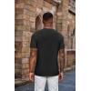 imageCOOFANDY Mens Henley Shirts Short Sleeve Casual Summer Basic Tee Solid Button TShirtsBlack