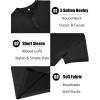 imageCOOFANDY Mens Henley Shirts Short Sleeve Casual Summer Basic Tee Solid Button TShirtsBlack