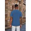 imageCOOFANDY Mens Henley Shirts Short Sleeve Casual Summer Basic Tee Solid Button TShirtsBlue