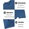 imageCOOFANDY Mens Henley Shirts Short Sleeve Casual Summer Basic Tee Solid Button TShirtsBlue