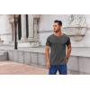 imageCOOFANDY Mens Henley Shirts Short Sleeve Casual Summer Basic Tee Solid Button TShirtsDark Grey