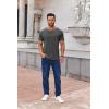 imageCOOFANDY Mens Henley Shirts Short Sleeve Casual Summer Basic Tee Solid Button TShirtsDark Grey