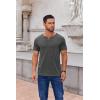 imageCOOFANDY Mens Henley Shirts Short Sleeve Casual Summer Basic Tee Solid Button TShirtsDark Grey