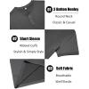 imageCOOFANDY Mens Henley Shirts Short Sleeve Casual Summer Basic Tee Solid Button TShirtsDark Grey