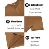 imageCOOFANDY Mens Henley Shirts Short Sleeve Casual Summer Basic Tee Solid Button TShirtsLight Brown