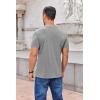 imageCOOFANDY Mens Henley Shirts Short Sleeve Casual Summer Basic Tee Solid Button TShirtsLight Grey
