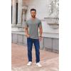 imageCOOFANDY Mens Henley Shirts Short Sleeve Casual Summer Basic Tee Solid Button TShirtsLight Grey