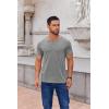 imageCOOFANDY Mens Henley Shirts Short Sleeve Casual Summer Basic Tee Solid Button TShirtsLight Grey