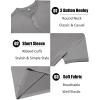 imageCOOFANDY Mens Henley Shirts Short Sleeve Casual Summer Basic Tee Solid Button TShirtsLight Grey