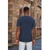 imageCOOFANDY Mens Henley Shirts Short Sleeve Casual Summer Basic Tee Solid Button TShirtsNavy Blue