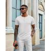 imageCOOFANDY Mens Henley Shirts Short Sleeve Casual Summer Basic Tee Solid Button TShirtsWhite