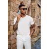 imageCOOFANDY Mens Henley Shirts Short Sleeve Casual Summer Basic Tee Solid Button TShirtsWhite