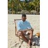 imageCOOFANDY Mens Casual Henley Shirts Long Sleeve Band Collar Lightweight Beach Shirts Summer TShirtsBlue