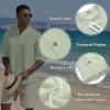 imageCOOFANDY Mens Casual Henley Shirts Long Sleeve Band Collar Lightweight Beach Shirts Summer TShirtsGreen