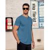 imageCOOFANDY Mens Casual Henley TShirts Summer Short Sleeve Cotton Shirts Basic Button Tee TopsCaptains Blue