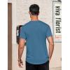 imageCOOFANDY Mens Casual Henley TShirts Summer Short Sleeve Cotton Shirts Basic Button Tee TopsCaptains Blue