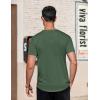 imageCOOFANDY Mens Casual Henley TShirts Summer Short Sleeve Cotton Shirts Basic Button Tee TopsDark Green