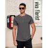 imageCOOFANDY Mens Casual Henley TShirts Summer Short Sleeve Cotton Shirts Basic Button Tee TopsDark Grey