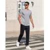 imageCOOFANDY Mens Casual Henley TShirts Summer Short Sleeve Cotton Shirts Basic Button Tee TopsGrey