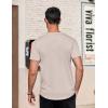 imageCOOFANDY Mens Casual Henley TShirts Summer Short Sleeve Cotton Shirts Basic Button Tee TopsKhaki