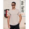 imageCOOFANDY Mens Casual Henley TShirts Summer Short Sleeve Cotton Shirts Basic Button Tee TopsKhaki