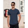 imageCOOFANDY Mens Casual Henley TShirts Summer Short Sleeve Cotton Shirts Basic Button Tee TopsNavy Blue