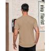 imageCOOFANDY Mens Casual Henley TShirts Summer Short Sleeve Cotton Shirts Basic Button Tee TopsSesame