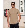 imageCOOFANDY Mens Casual Henley TShirts Summer Short Sleeve Cotton Shirts Basic Button Tee TopsSesame