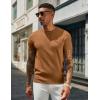 imageCOOFANDY Mens Crewneck Sweater Short Sleeve Knit Pullover Casual Basic Tops Classic Fashion TeesCaramel