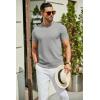 imageCOOFANDY Mens Crewneck Sweater Short Sleeve Knit Pullover Casual Basic Tops Classic Fashion TeesLight Grey