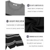 imageCOOFANDY Mens Crewneck Sweater Short Sleeve Knit Pullover Casual Basic Tops Classic Fashion TeesStripe  Black  Grey