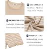 imageCOOFANDY Mens Crewneck Sweater Short Sleeve Knit Pullover Casual Basic Tops Classic Fashion TeesStripe  Khaki