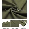imageCOOFANDY Mens Henley Shirt Long Sleeve Lightweight Casual TShirt Summer Beach Hippie Tee ShirtArmy Green