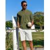 imageCOOFANDY Mens Henley Shirt Long Sleeve Lightweight Casual TShirt Summer Beach Hippie Tee ShirtArmy Green