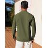 imageCOOFANDY Mens Henley Shirt Long Sleeve Lightweight Casual TShirt Summer Beach Hippie Tee ShirtArmy Green