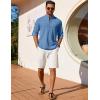 imageCOOFANDY Mens Henley Shirt Long Sleeve Lightweight Casual TShirt Summer Beach Hippie Tee ShirtBlue