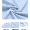 imageCOOFANDY Mens Henley Shirt Long Sleeve Lightweight Casual TShirt Summer Beach Hippie Tee ShirtLight Blue