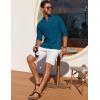 imageCOOFANDY Mens Henley Shirt Long Sleeve Lightweight Casual TShirt Summer Beach Hippie Tee ShirtMidnight Blue