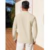 imageCOOFANDY Mens Henley Shirt Long Sleeve Lightweight Casual TShirt Summer Beach Hippie Tee ShirtVanilla Ice