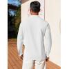 imageCOOFANDY Mens Henley Shirt Long Sleeve Lightweight Casual TShirt Summer Beach Hippie Tee ShirtWhite