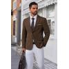 imageCOOFANDY Mens Blazer Business Suit Jacket Slim Fit Two Button Casual Sport CoatsBrown