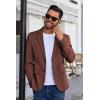 imageCOOFANDY Mens Blazer Business Suit Jacket Slim Fit Two Button Casual Sport CoatsDark Red