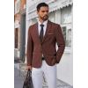 imageCOOFANDY Mens Blazer Business Suit Jacket Slim Fit Two Button Casual Sport CoatsDark Red
